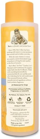 Burt's Bees for Pets Tearless Puppy 2-in-1 Shampoo and Conditioner with Buttermilk and Linseed Oil, 2pk, 95% Natural Origin Formulas, Best Gentle Shampoo for Puppies - Tear Free, 16 oz - 2 Pack