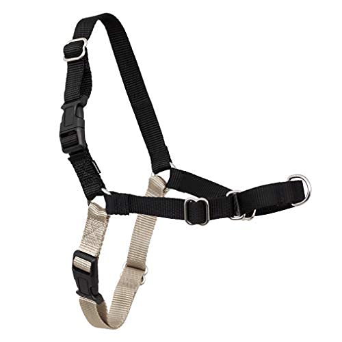 PetSafe Easy Walk No-Pull Dog Harness - The Ultimate Harness to Help Stop Pulling - Take Control & Teach Better Leash Manners - Helps Prevent Pets Pulling on Walks, Large, Black/Silver