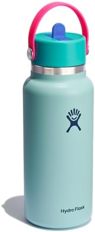 Hydro Flask 32 Oz Wide Flex Straw Cap Bottle - Insulated Stainless Steel - Wide Straw Lid, Non Spill, Leakproof in Polar Plunge