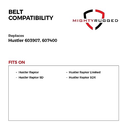 603907 Hustler Pump Drive Belt Replacement - 51" - Heavy-Duty, Durable, Aramid Cord for Hustler Raptor, Raptor Limited, Raptor SD, Raptor SDX Mowers - Replaces OEM Parts 607400, 603907