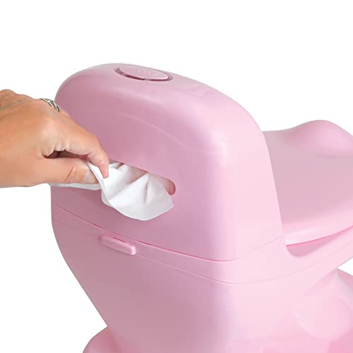 Nuby My Real Potty Training Toilet with Life-Like Flush Button and Sound - 18+ Months - Pink