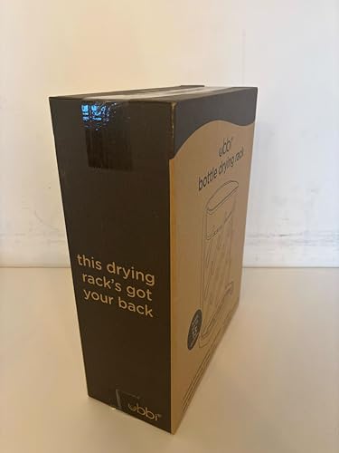 Ubbi Vertical Baby Bottle Drying Rack, Space Saving Countertop Drying Rack Baby Accessory, Taupe