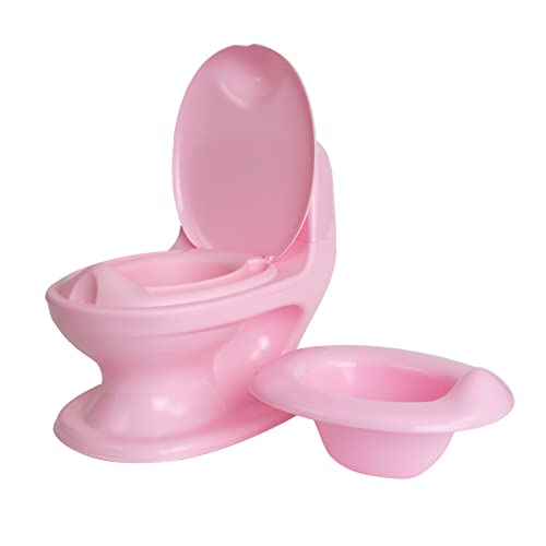 Nuby My Real Potty Training Toilet with Life-Like Flush Button and Sound - 18+ Months - Pink
