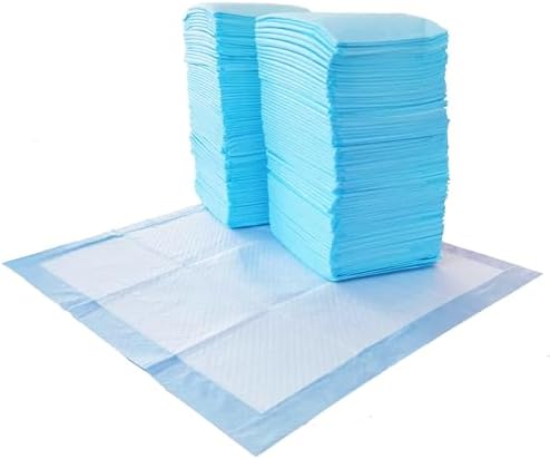 Amazon Basics Scented Dog and Puppy Pee Pads, 5-Layer Leak-Proof Super Absorbent, Quick-Dry Surface, Potty Training, Regular (22x22"), 100 Count, Blue & White