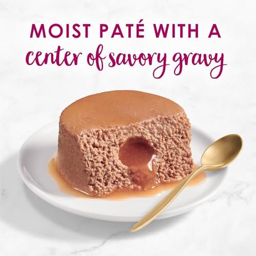 Purina Fancy Feast Pate Wet Cat Food Variety Pack, Savory Centers Pate With a Gravy Center - (2 Packs of 12) 3 oz. Pull-Top Cans