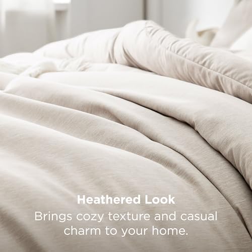 Bedsure Queen Comforter Set - Beige Comforter Queen Size, Soft Bedding for All Seasons, Cationic Dyed Bedding Set, 3 Pieces, 1 Comforter (90"x90") and 2 Pillow Shams (20"x26"+2")