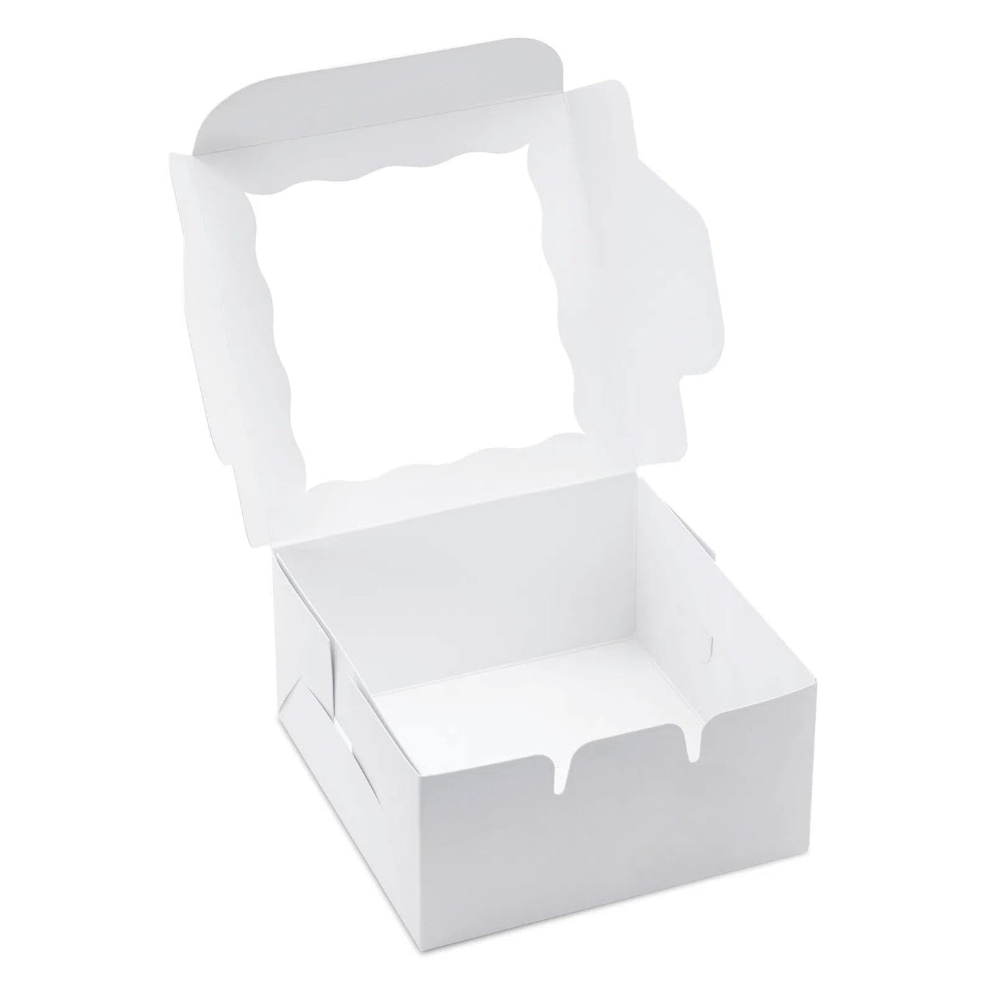 XINHPKGG 50pcs 5x5x2.5 Inch Cookie Boxes with window Bakery Boxes Dessert Treat Box Chocolate Covered Strawberries Box for Wedding Party Birthday