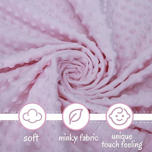Pro Goleem Baby Girl Gifts Elephant Security Blanket with Stuffed Animal Snuggle Toy Lovey Soft Lovie Baby Registry Search for Infant and Toddler Pink 16 Inch