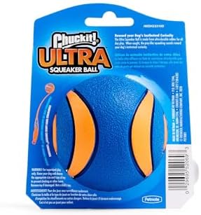 Chuckit! Ultra Squeaker Ball Dog Toy, Large (3 Inch) 1 Pack, for Large Breeds