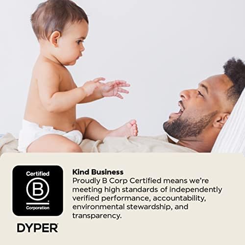 DYPER - Baby Diapers Hypoallergenic Cloth Alternative Day & Overnight Protection - Made with Plant-Based* & Honest Ingredients - Size 1 (36 Count)