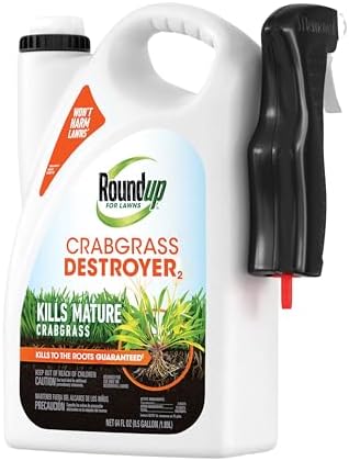 Roundup for Lawns Crabgrass Destroyer2, Tough Weed Killer, Kills Crabgrass, Foxtail, Goosegrass, Ready-to-Use, 64 oz.