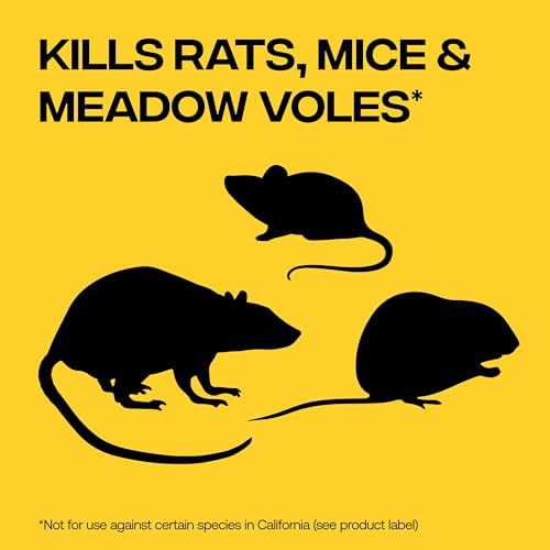 Victor Rat Poisoning for Inside & Outdoor Use - Kills Rats, Mice, Meadow Voles | Mouse Poisoning for Indoor & Outside Areas, Ready-to-Use, Yellow, M925, 4 lbs
