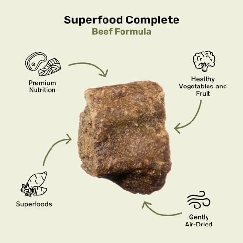 Superfood Complete, Adult Dog Food, Air-Dried, High Protein, Zero Fillers, Superfood Nutrition by Katherine Heigl (24 oz., Beef Formula)