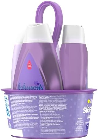 Johnson's Baby Sleepy Time Bedtime Gift Set with Relaxing NaturalCalm Aromas, Bedtime Baby Bath Shampoo, Wash & Lotion, Baby Bedtime Essentials, Hypoallergenic & Paraben-Free, 3 Items