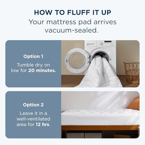 Bedsure Twin XL Mattress Pad - Soft Mattress Topper for College Dorm Room Essentials, Extra Long Twin Quilted Fitted Bed Cover Protector with 8-21 Inches Deep Pocket, Washable, White, 39x80 Inches