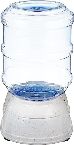 Amazon Basics Gravity Pet Water Dispenser for Cat, Dog, 1 gallon Capacity, Small, Gray