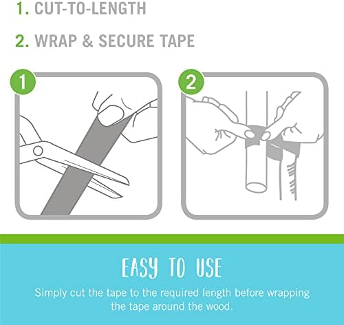 VELCRO Brand ONE-WRAP Ties | Tree and Plant Supports for Effective Growing | Strong Gardening Grips are Reusable and Adjustable | Cut-to-Length, 18 ft x 2 in, Green-Recycled Plastic