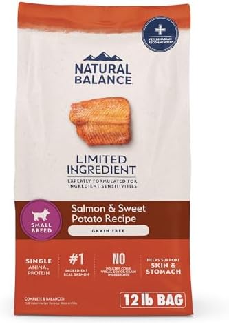 Natural Balance Limited Ingredient Small Breed Adult Grain-Free Dry Dog Food, Salmon & Sweet Potato Recipe, 12 Pound (Pack of 1)
