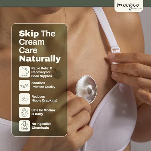 The Original Silver Nursing Cups - 925k Nipple Cups - Nipple Shield for Nursing Newborn - Silver Nipple Covers Breastfeeding (Pure Silver, 925 Regular Size)