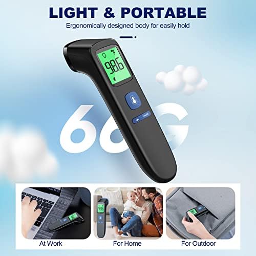 No-Touch Thermometer for Adults and Kids, Digital Baby Thermometer with Fever Alarm, 1 Second Fast Result, FSA HSA Eligible, Easy to use, 2 in 1 Mode