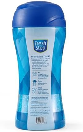 Fresh Step Cat Litter Crystals in Fresh Scent - Cat Litter Box Deodorizer - Combats Odors and Neutralizes Smells to Keep Your Home Clean, 15 Ounce - 3 Pack