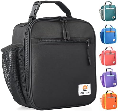 Lunch Box for Men Women Adult,Premium Insulated Lunch Bag,Portable Small LunchBox for School Work Picnic (Black)