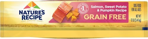 Nature's Recipe Grain Free Dry Dog Food, Salmon, Sweet Potato & Pumpkin Recipe, 12 lb. Bag