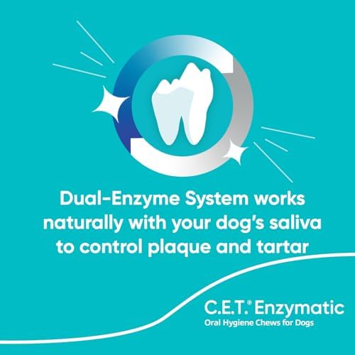 Virbac C.E.T. Enzymatic Oral Hygiene Chews for Dogs Beef 8.4 Ounces