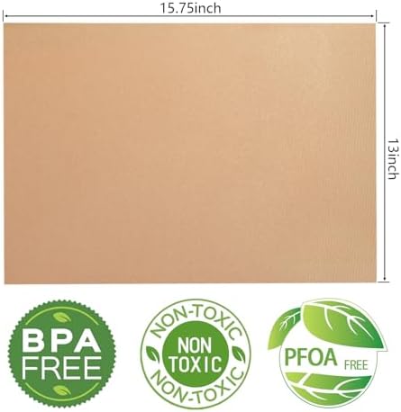 Renook Grill Mats for Outdoor Grill, Set of 6 Copper Grill Mat, Non-Stick and Reusable BBQ Copper Sheets for Gas Grilling Charcoal Electric Barbecue Cooking Accessories, PFOA Free, 15.75 X 13in