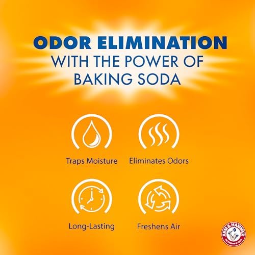 Arm & Hammer Essentials Disposable Moisture Absorber and Odor Eliminator Tub, Linen Fresh, 1 lb., 3-Pack, Attracts and Traps Excess Moisture, Ideal Closet Non-Electric Dehumidifier