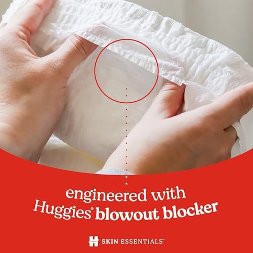 Huggies Size 1 Diapers, Skin Essentials Baby Diapers, Size 1 (8-14 lbs), 84 Count, Packaging May Vary