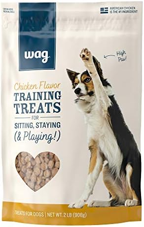 Amazon Brand – Wag Chicken Flavor Training Treats for Dogs, 2 lb. Bag (32 oz)
