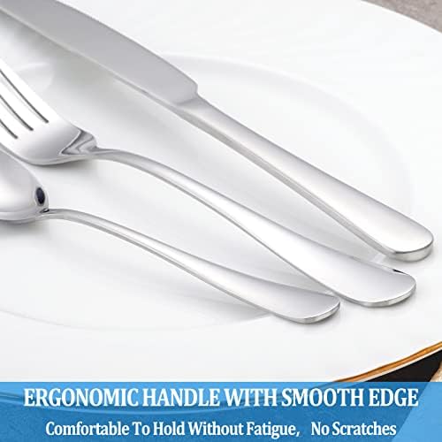 24 Pcs Teaspoons Set, Food Grade Stainless Steel Tea Spoons, Durable Small Spoons, Metal Dessert Spoon, Spoon Silverware for Home, Kitchen or Restaurant, Mirror Polished & Dishwasher Safe, 6.7-Inch