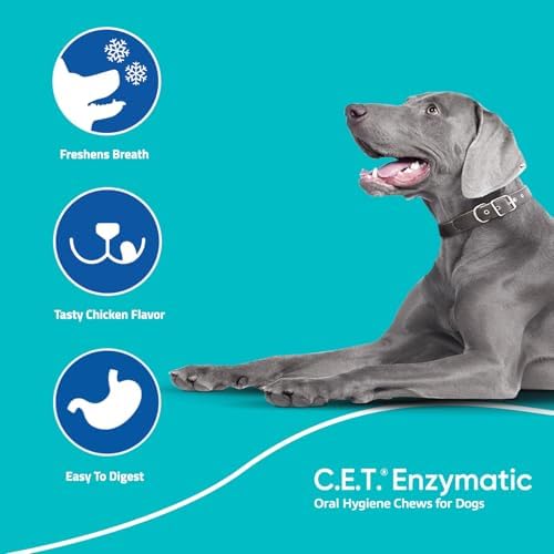 Virbac C.E.T. Enzymatic Oral Hygiene Chews for Dogs Beef 8.4 Ounces