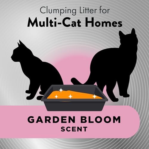 ARM & HAMMER Hardball Lightweight Platinum Multi-Cat Clumping Cat Litter Odor Control, Easy No-Mess Scooping, Garden Bloom Scent, 16.5 Lbs.