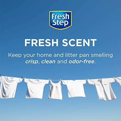 Fresh Step Cat Litter Crystals in Fresh Scent - Cat Litter Box Deodorizer - Combats Odors and Neutralizes Smells to Keep Your Home Clean, 15 Ounce - 3 Pack