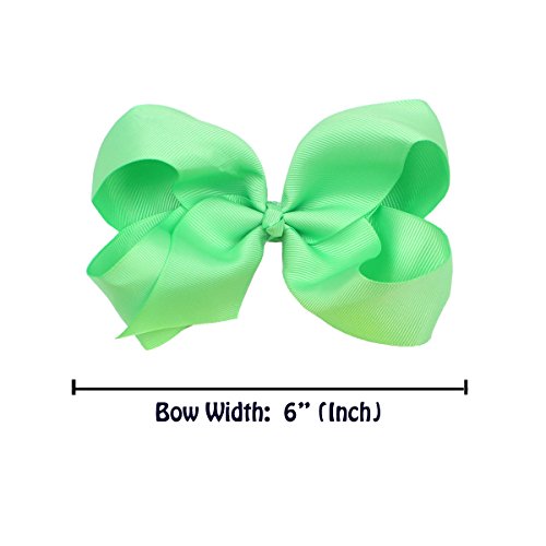 CÉLLOT Big Bows for Girls 40 PCS Grosgrain Ribbon Boutique 6 Inch Hair Bow Alligator Clips For Girls Teens Toddlers Kids in Pairs