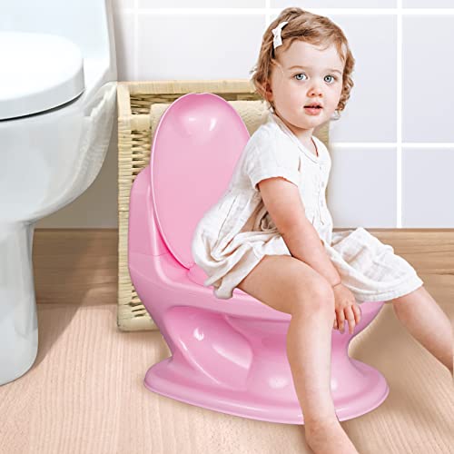 Nuby My Real Potty Training Toilet with Life-Like Flush Button and Sound - 18+ Months - Pink