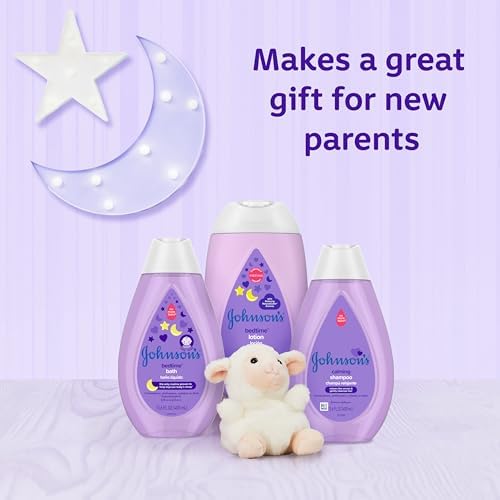 Johnson's Baby Sleepy Time Bedtime Gift Set with Relaxing NaturalCalm Aromas, Bedtime Baby Bath Shampoo, Wash & Lotion, Baby Bedtime Essentials, Hypoallergenic & Paraben-Free, 3 Items