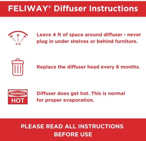 FELIWAY® MultiCat 3 x 30 Day Cat Calming Refills for Pheromone Diffuser, 3 x 48ml Value Pack- Helps Reduce Conflicts and Signs of Tension in Multi-Cat Households