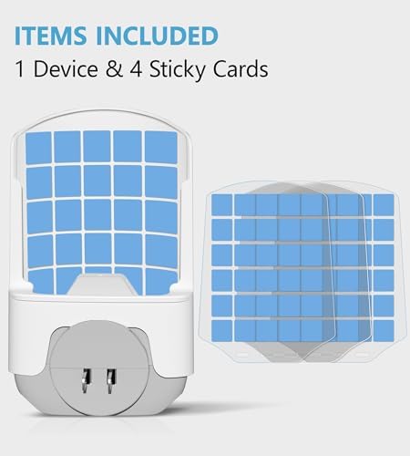 Flying Insect Trap for Indoors, Bug Killer Light Trap for Fruit Flies, Gnats, Moths, and Houseflies, 1 Device + 4 Refills, Best Fly Traps for Home, Kitchen, Bedroom, Plant Area, Garages