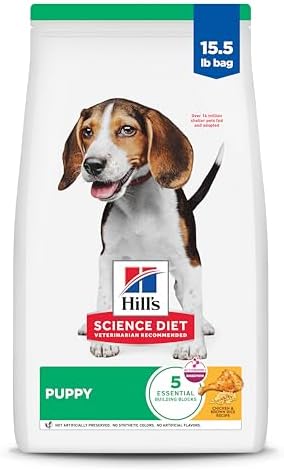 Hill's Science Diet Puppy, Puppy Premium Nutrition, Dry Dog Food, Chicken & Brown Rice, 15.5 lb Bag