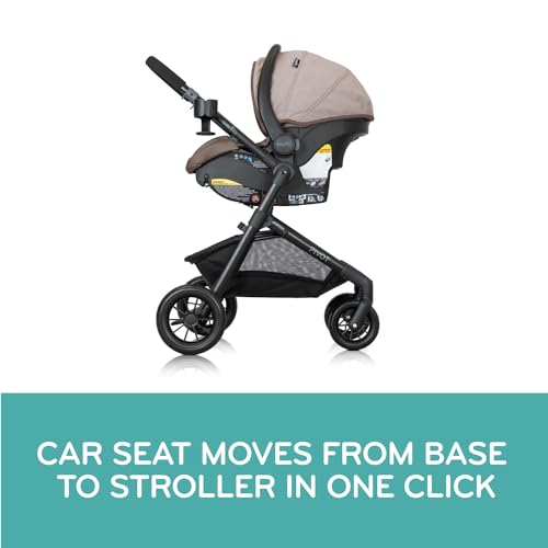 Evenflo Pivot Modular Travel System with LiteMax Infant Car Seat (Casual Gray)