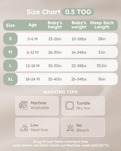 Yoofoss Baby Sleep Sack 0-6 Months Wearable Blanket for Babies 100% Organic Cotton 2-Way Zipper TOG 0.5 Toddler Sleeping Sack 3 Pack, Sleep Sacks