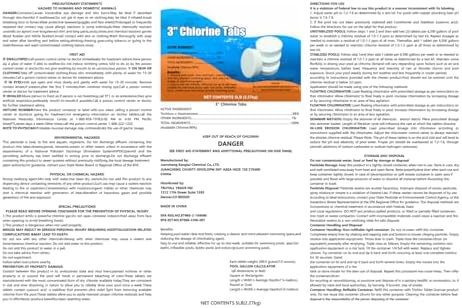 Chlorine Tablets 3 inch 5 Pounds, TABIT Swimming Pool Long Lasting Chlorinating Tablets, Slow Dissolving, Tri-Chlor for Swim Pool, Hot Tubs, Spa