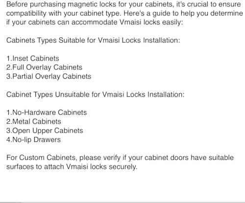 20 Pack Magnetic Cabinet Locks Baby Proofing - Vmaisi Children Proof Cupboard Drawers Latches - Adhesive Easy Installation