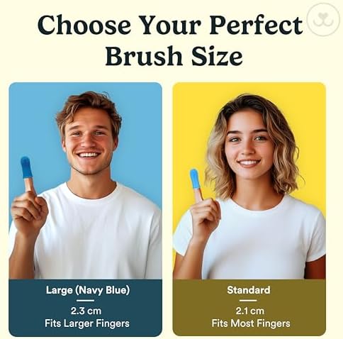 Jasper Dog Toothbrush, 360 Dog Tooth Brushing Kit, Finger Toothbrush, Cat Tooth Brush, Teeth Cleaning, Pet Tooth Brush for Small & Large Pets, Pet Toothpaste Not Included, 2-Pack Blue