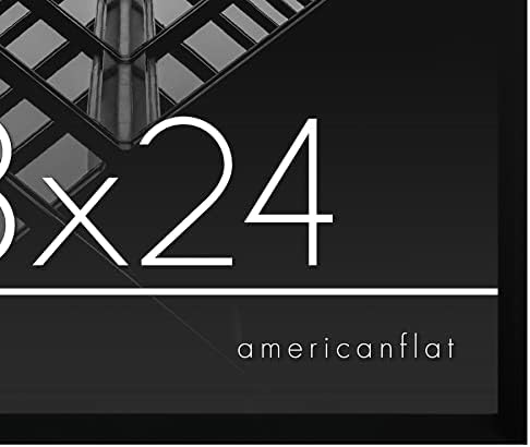 Americanflat 18x24 Poster Frame with Polished Plexiglass - Streamline Collection - Thin Border Picture Frame for Wall Display - Hanging Hardware Included - Black