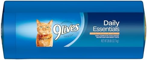 9Lives Daily Essentials Dry Cat Food With Chicken, Beef & Salmon Flavors, 28 lb Bag