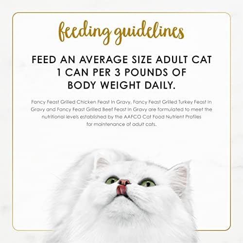 Purina Fancy Feast Grilled Wet Cat Food Poultry and Beef Collection Wet Cat Food Variety Pack - (Pack of 24) 3 oz. Cans